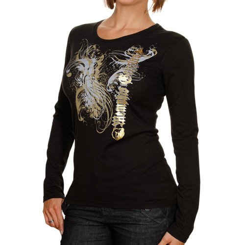 NBA adidas Memphis Grizzlies Ladies Front Row Diva Premium Long Sleeve T-shirt - Black (Small)