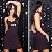 Sports : Minikleid Schwarz Sexy Style V-Ausschnitt