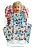 The Original Crumb Chum Blue Hot Air Balloons Full-Coverage Toddler Bib