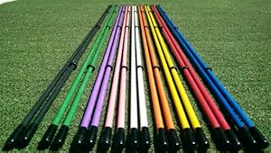 Golfnsticks Golf Alignment Sticks (2-pack) Alignment Rods are the #1 Golf Training Aids among tour players! Choose Your Favorite Color! (yellow)