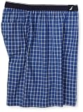 Nautica Men’s 100% Yd Woven Tiller Plaid Short, Mazzarine Blue, X-Large