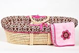 Bcati Damask Moses Basket