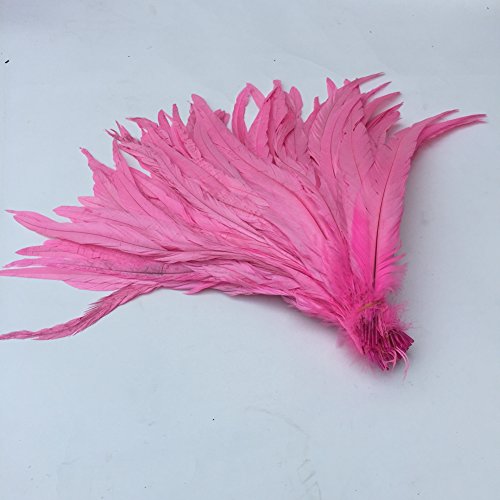 13-16inch 33-40cm Rooster Coque Tail Feather for costume decoration pack of 20 (pink)