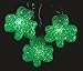 Set of 10 St Patrick's Day Irish Shamrock Holiday Lights - Green Wire