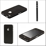 i-BLASON Black Carbon Fiber Skin (4 Colors Available) Verizon and Sprint iPhone 4 or 4S (AT&T iPhone 4S Only) - LifeTime Warranty