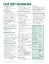 Microsoft Excel 2007 Introduction Quick Reference Guide (Cheat Sheet of Instructions, Tips & Shortcuts - Laminated Card)
