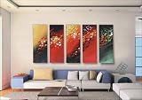 51Zq2WsTcgL. SL160  Modern Abstract Art Oil Painting STRETCHED READY TO HANG OPZ 5 1