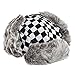 City Hunter Checkered Jacquard Trapper Bomber Cap Hat w/ Faux Fur