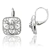 14k White Gold Cluster Style Diamond Drop Earrings (H-I, SI-I, 0.50 carat)