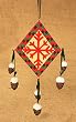 6" Rustic Lodge Southwestern Snowflake Diamond Christmas Ornament #W3564