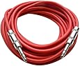 Seismic Audio - SATRX-25Red - 25 Foot Red 1/4" TRS Patch Cable - Balanced Cord - Effects