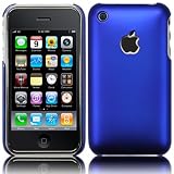 Dark Blue Hard Case Back Cover For Iphone 3G / 3GS