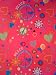 Standard Fabric Stretchable Bookcover Pink Peace Signs