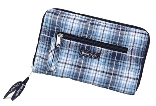Bella Taylor True Blue Quilted Cotton Wrist Strap Wallet