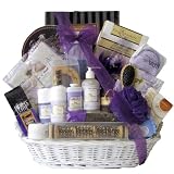 Spa Haven: Spa Gift Basket including Camille Beckman English Lavender fragrance - A luxurious mix of Lavendula, Agustifolia & Officinalis