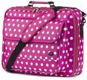 Oliepops Hot Pink Polka Dot Faux Leather Laptop Case fits 15 16 17 inch (LIMITED EDITION)