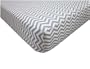 American Baby Company 100% Cotton Percale Fitted Crib Sheet, Zigzag Grey