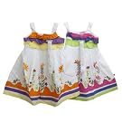 Girls Embroidered Flower Design Summer Dress with Headband