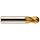 Niagara Cutter CB430 Carbide End Mill, General Purpose, TiN Coated, 4 Flutes, Ball End, 5/8" Cutting Length, 1/2" Cutting Diameter