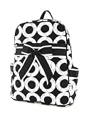 51ZqUwhuAxL. SL160  Medium Quilted Circle Print Backpack   Black/White