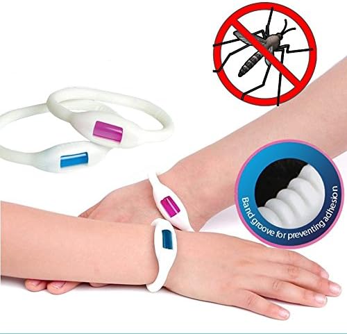 W.W.B Premium Mosquito Repellent Bracelets Wrist Bands Protection Against Mosquitoes Insects (Pink(Adult))