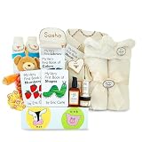 Organic New Baby Shower Gift Basket with Eric Carle Books by Kara Nessian