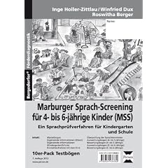 Marburger Sprach-Screening f�r 4- bis 6-j�hrige Kinder (MSS). 10er-Pack Testb�gen: Ein Sprachpr�fverfahren f�r Kindergarten und Schule