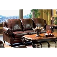 Classic Tri Tone Leather Sofa