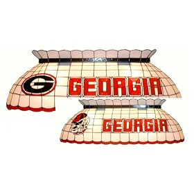 University of Georgia Bulldogs Stained Glass Billiard or Pool Table Light