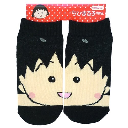ちびまる子ちゃん《BK》左右ペアキッズソックス☆アニメキャラクターグッズ(子供用靴下)通販☆