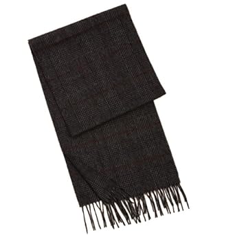 Sandals Cay Men Plaid Pure Cashmere Scarf 69" x 12"