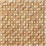 Crystal Stone 12 x 12 Glass/Stone Mosaic in Honey