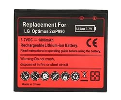 ProdiCell Premium 1800mAH Slim Extended Battery for LG G2X, LG Optimus 2X and LG Star