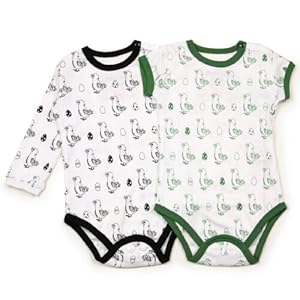 【クリックで詳細表示】(マドモアゼルパピヨン) Mademoiselle papillon 2枚組バードエッグボディ(半袖＆長袖)