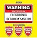 SECURITY SYSTEM SIGNS ~1 Sign & 3 Free Decals~ alarm