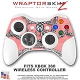 Chrome Skull on Pink Skin by WraptorSkinz TM fits XBOX 360 Wireless Controller (CONTROLLER NOT INCLU