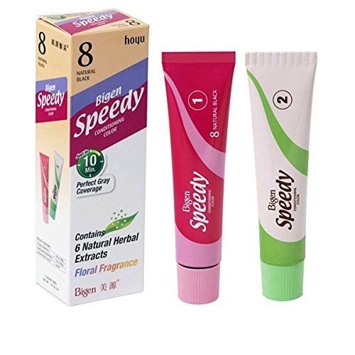 Bigen Speedy Refill Conditioning Color - Color Cream 40g +Developer Cream 40g #8 Natural Black