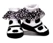 1 Pair of Black & White Polka Dot Socks for Baby Girls 0-6 months - Baby Emporio