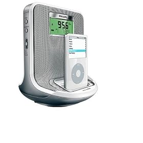 Philips Digital Clock Radio with iPod Dock - White (DC310) by Philips