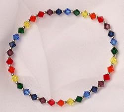 Chakra Stretch Bracelet with Swarovski Crystal Beads