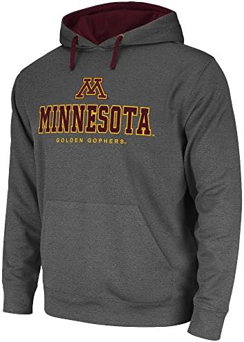 Mens NCAA Minnesota Golden Gophers Pull-over Hoodie (Heather Charcoal) - L