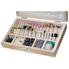 SE 228PC Rotary Tool Accessories In A Wooden Case by SE
