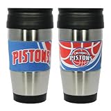 Detroit Pistons Travel Mug: 15 oz Stainless Steel Travel Tumbler