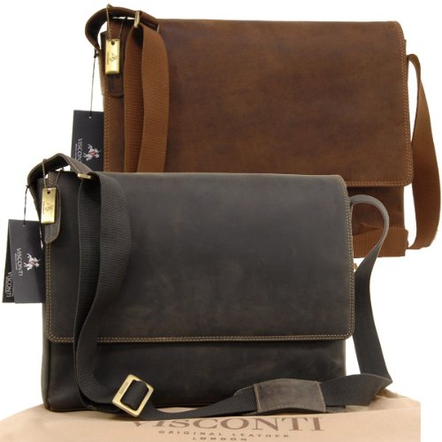 Produkt-Bild: Visconti East/West-Umh&auml;ngetasche A4/15-Zoll-Laptoptasche - Leder (18516) Gr&ouml;&szlig;e: B: B: 36 cm, H: 28 cm, T: 9 cm