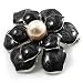 Stunning Dimensional Enamel Flower Brooch (Silver Tone)
