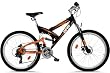 MOUNTAINBIKE 26 ZOLL VOLLGEFEDERT 21 GANG SHIMANO "TOURNEY" SCHEIBENBREMSEN FARBE: ORANGE