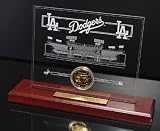 Dodger Stadium 24KT Gold Etched Acrylic