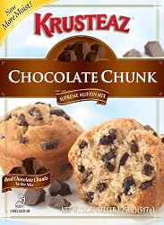 Krusteaz Chocolate Chunk Supreme Muffin Mix, 18.25-Ounce Boxes (Pack of 12)