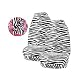 Zebra White & Black Stripe Animal Print Universal-Fit Front High Back Bucket Seat Covers & Shoulder Pad Combo