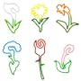 Buddy Bands - Flowers - 24 Pack, Tye Die Colors (Compare to Silly Bandz, Zany Bands, Goofy Bands, Disney Bands, and Stretchy Shapes) Check Out All the Buddy Band Styles and Shapes!!